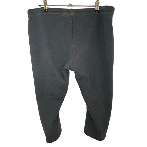 Adidas Cropped Grey Athletic Sweatpants With Tie Waist - Picture 4 of 5